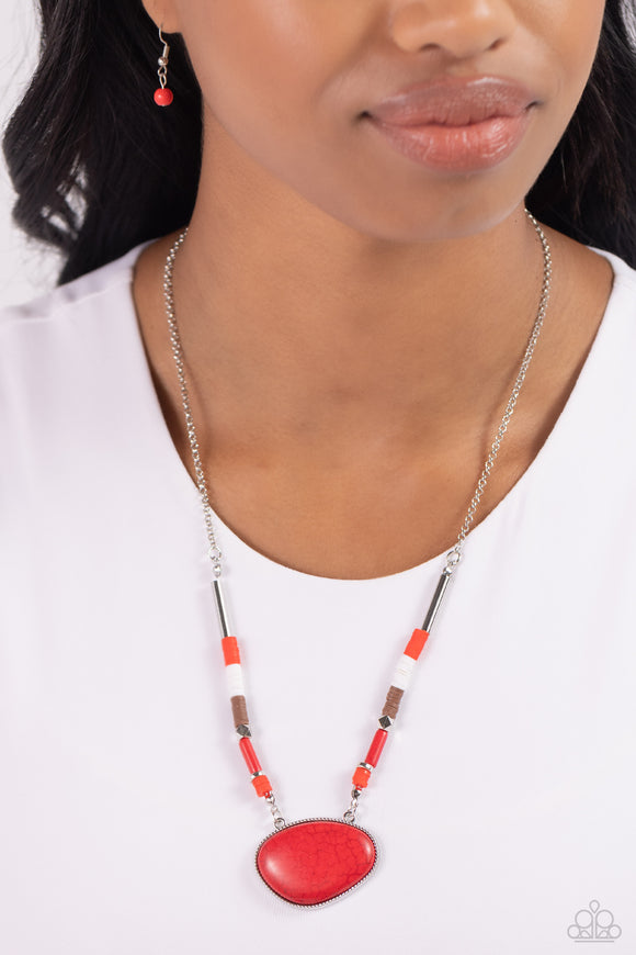 Walk This BROADWAY- Red Necklace - Paparazzi Accessories –  Sassysblingandthings
